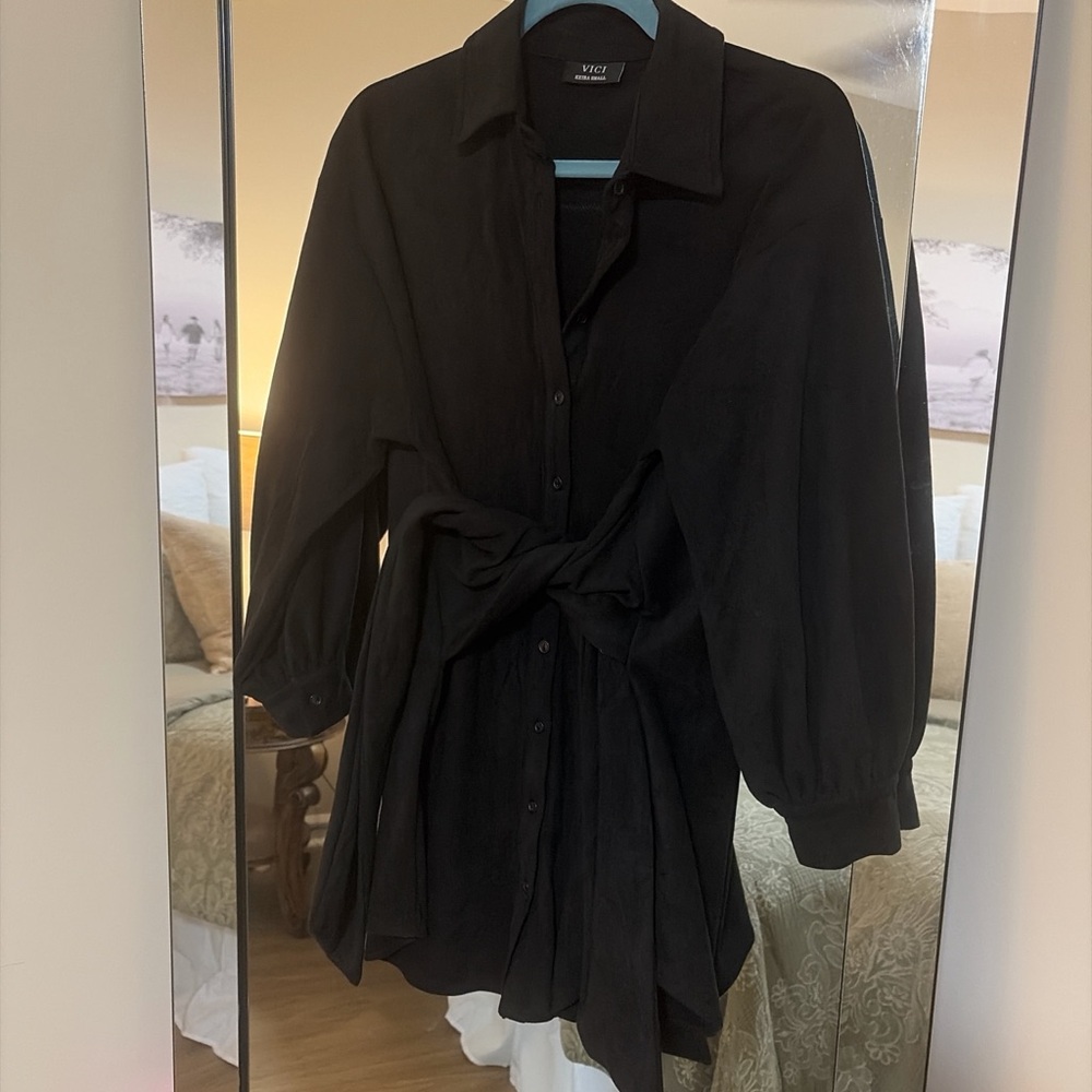 Vici Suede Women's dress with waist tie size XS